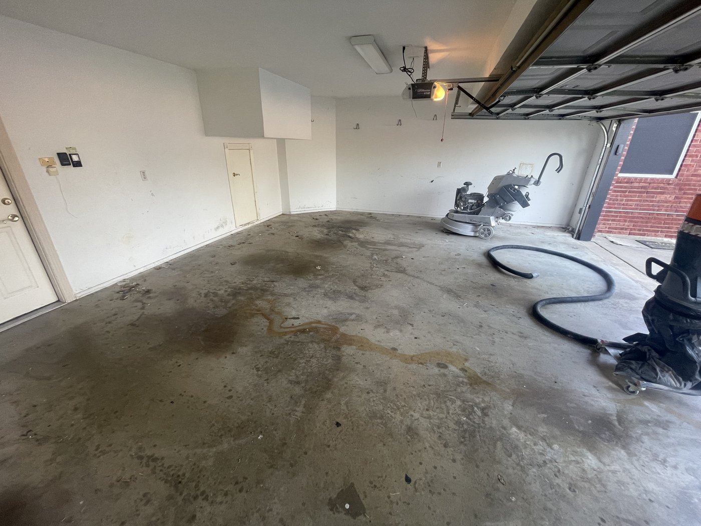 Plain concrete floor before epoxy